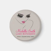 ピンクエレガントとグレーラッシュエクステンション美しいサロン マグネット (正面)