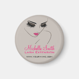 ピンクエレガントとグレーラッシュエクステンション美しいサロン マグネット