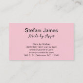 ピンクエレガントとゴールドフォイルヒョウ 名刺 (裏面)