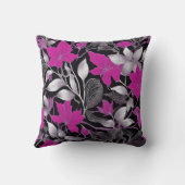 ピンクエレガントとシルバーのフローラのクッシ離れョン クッション (裏面)