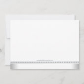 ピンクエレガントとシルバーの双子の女の子の赤ちゃんシャワー 招待状 (裏面)