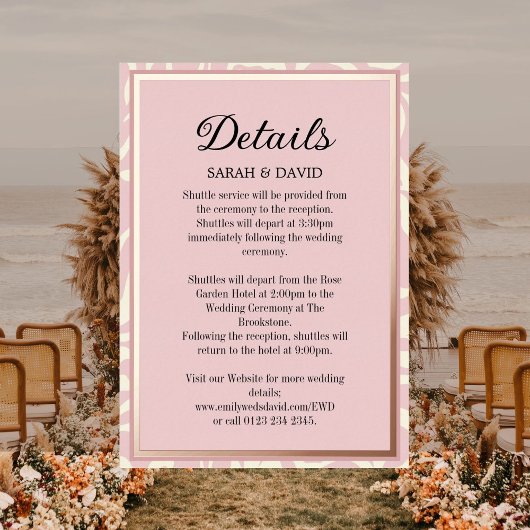 ピンクエレガントとバラの金ゴールドのエンク結婚ロージャ 箔招待状