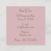 ピンクエレガントとバラの金ゴールドスクエアの名刺 スクエア名刺 (裏面)