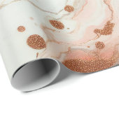 ピンクエレガントとバラゴールドフォイル大理石 ラッピングペーパー (ロールコーナー)