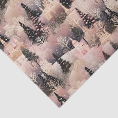 ピンクエレガントとブラックのクリスマスビレッジ 薄葉紙 (詳細)