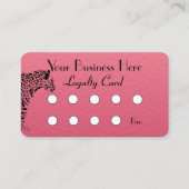 ピンクエレガントとブラックのジャガービジネスロイヤリティ ロイヤリティカード (正面)