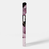 ピンクエレガントとブラックのフローラモノグラムの Case-Mate iPhoneケース (裏面 / 右)