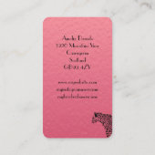 ピンクエレガントとブラックジャガーの名刺 名刺 (裏面)