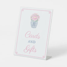 ピンクエレガントとブルーのウェディングカードギフト