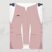 ピンクエレガントとブルーのゲイのメ結婚ニュー メニュー (裏面)