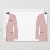 ピンクエレガントとブルーのゲイ結婚式招待状 招待状 (裏面)