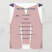 ピンクエレガントとブルーのゲイ結婚式 プログラム (裏面)