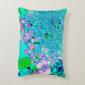 ピンクエレガントとブルーのライムライトアジサイ アクセントクッション (裏面(縦))
