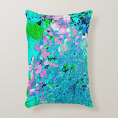 ピンクエレガントとブルーのライムライトアジサイ アクセントクッション (正面(垂直))