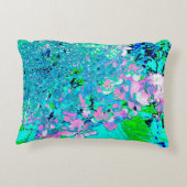 ピンクエレガントとブルーのライムライトアジサイ アクセントクッション (裏面)