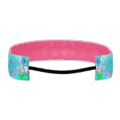 ピンクエレガントとブルーのライムライトアジサイ アスレチックヘッドバンド (裏面)