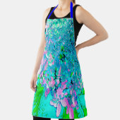 ピンクエレガントとブルーのライムライトアジサイ エプロン (インサイチュ)