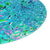 ピンクエレガントとブルーのライムライトアジサイ カッティングボード (角)