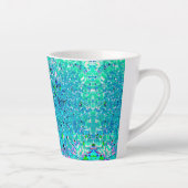 ピンクエレガントとブルーのライムライトアジサイ カフェラテマグ (右)