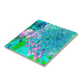 ピンクエレガントとブルーのライムライトアジサイ タイル (側面)