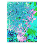 ピンクエレガントとブルーのライムライトアジサイ テーブルクロス (正面)