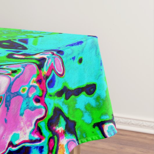 ピンクエレガントとブルーのライムライトアジサイ テーブルクロス (インサイチュ)