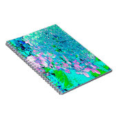 ピンクエレガントとブルーのライムライトアジサイ ノートブック (右側)