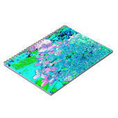 ピンクエレガントとブルーのライムライトアジサイ ノートブック (左側)