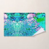 ピンクエレガントとブルーのライムライトアジサイ バスタオルセット (ハンドタオル)