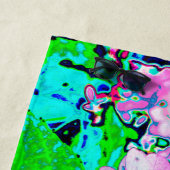 ピンクエレガントとブルーのライムライトアジサイ ビーチタオル (インサイチュ)