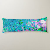 ピンクエレガントとブルーのライムライトアジサイ ボディピロー (裏面)