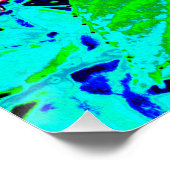 ピンクエレガントとブルーのライムライトアジサイ ポスター (コーナー)