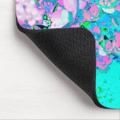 ピンクエレガントとブルーのライムライトアジサイ マウスパッド (コーナー)