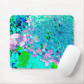 ピンクエレガントとブルーのライムライトアジサイ マウスパッド (マウス)