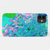 ピンクエレガントとブルーのライムライトアジサイ Case-Mate iPhoneケース (裏面(横))