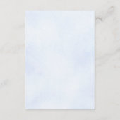 ピンクエレガントとブルーの水色RSVPカード アドバイスカード (裏面)