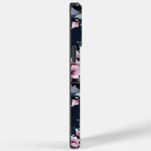 ピンクエレガントとブルーオーキッドフローラ Case-Mate iPhoneケース (裏面 / 右)