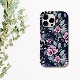 ピンクエレガントとブルーオーキッドフローラ Case-Mate iPhone 14 PRO MAXケース