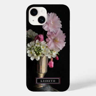 ピンクエレガントとホワイトのフローラiPhoneケース Case-Mate iPhone 14ケース