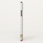 ピンクエレガントとホワイトローズとモノグラム名 Case-Mate iPhoneケース (裏面/右)