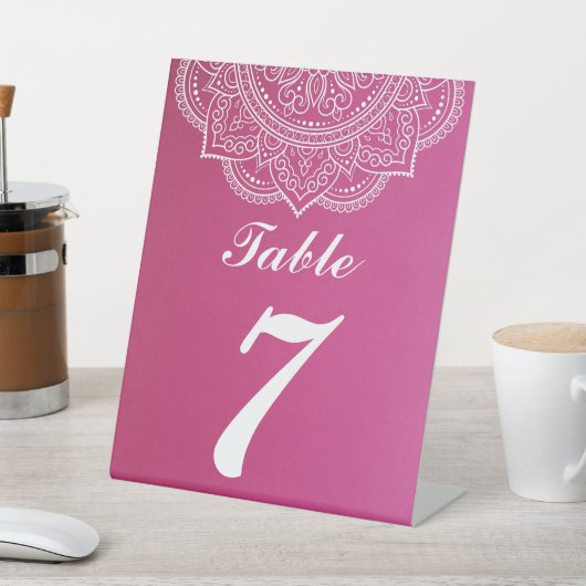 ピンクエレガントと白のインディアンヒンドゥー結婚ズ 台座サイン (インサイチュ)