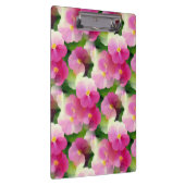 ピンクエレガントと白のインパティエンズフラワーパターン クリップボード (右)