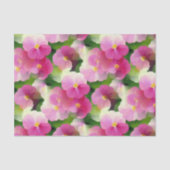 ピンクエレガントと白のインパティエンズフラワーパターン 薄葉紙 (正面)