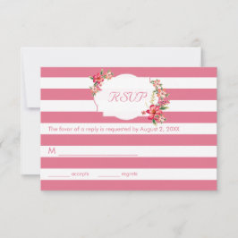 ピンクエレガントと白のストライプブーケ付き – RSVP