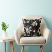 ピンクエレガントと白のバラのフローラデザイン クッション (椅子)