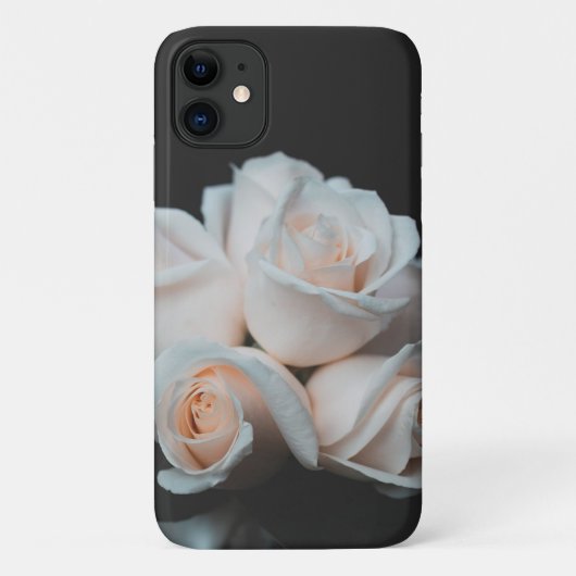 ピンクエレガントと白のバラの写真 Case-Mate iPhoneケース (裏面)