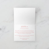 ピンクエレガントと白のフローライスラーム結婚ズ サンキューカード (内部)