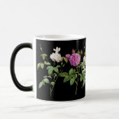 ピンクエレガントと白のフローラ植物学デザイン モーフィングマグカップ (左)