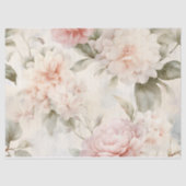 ピンクエレガントと白のフローラ結婚式 薄葉紙 (正面)