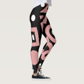 ピンクエレガントと白のボホシェイプ レギンス (右)